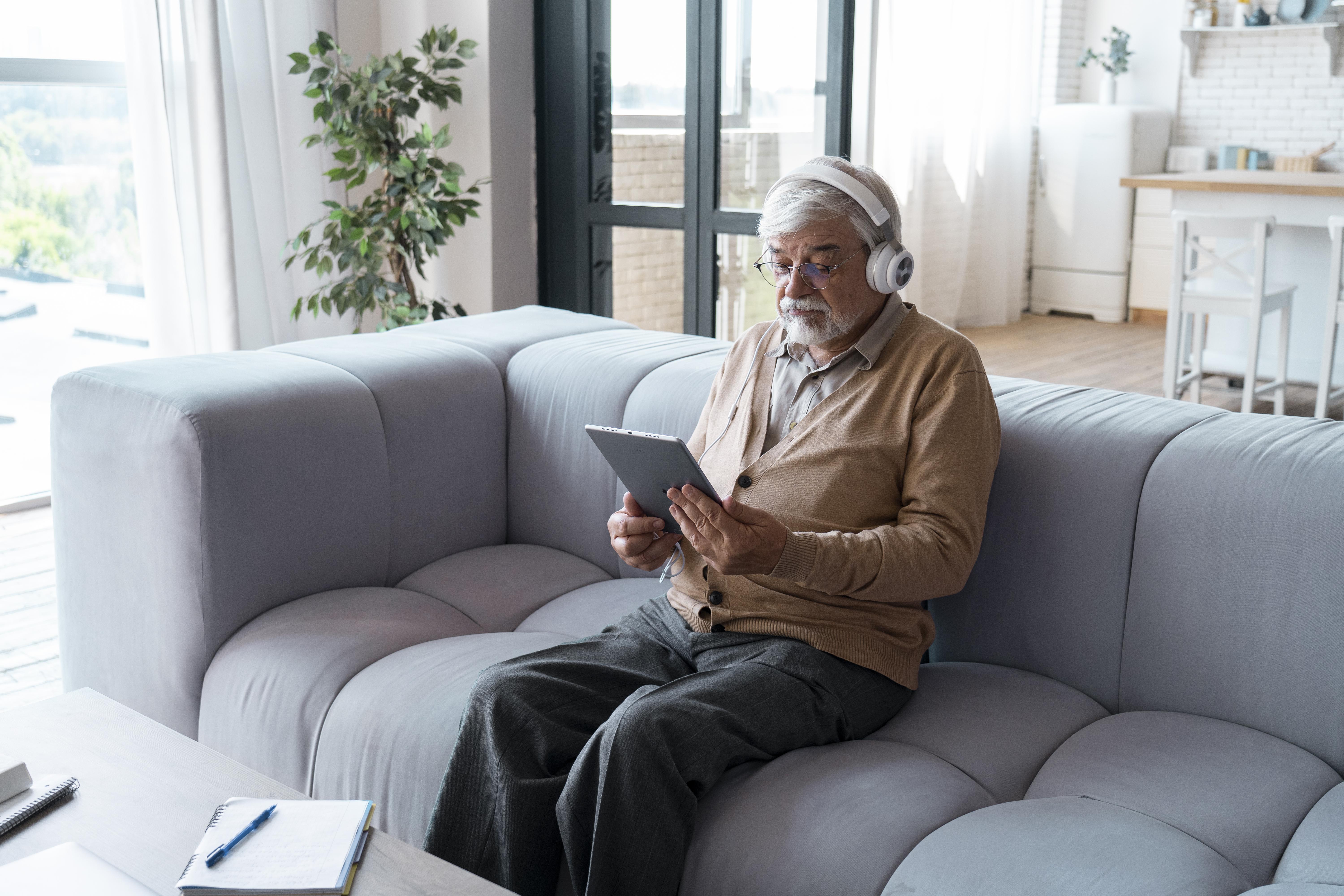 Resident participating in memory care therapy